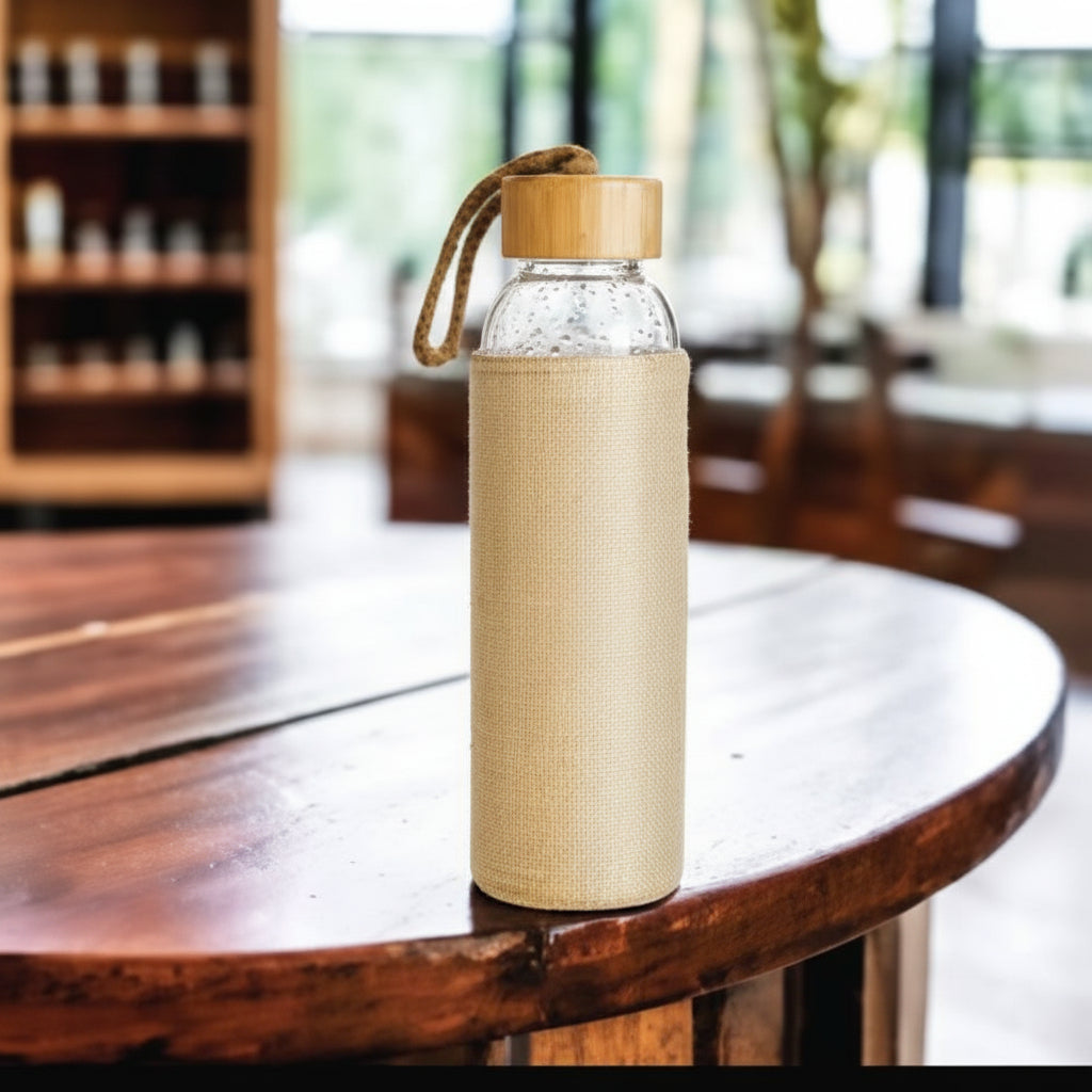 MGH 9019-3 Borosilicate Glass Bottle with Wheat Straw – 550 ML