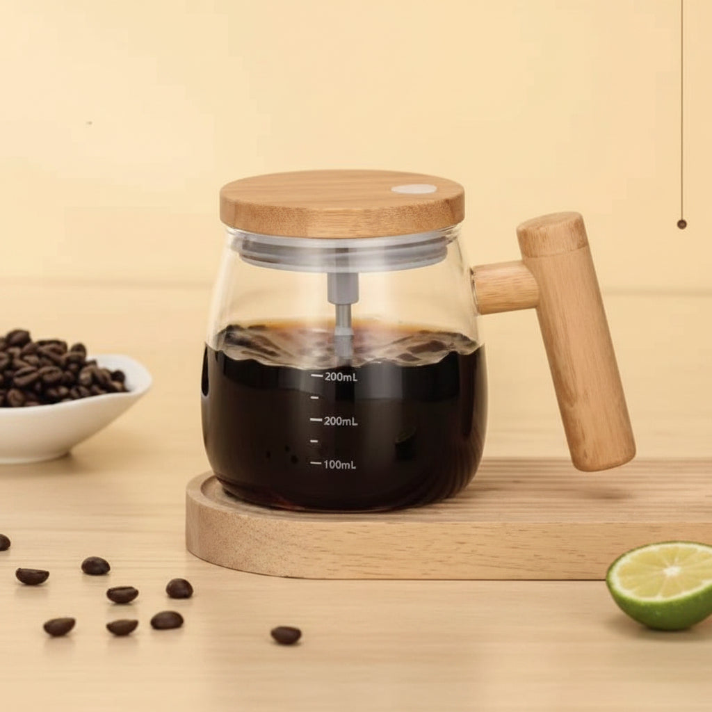 MGH M5 | 350 ML Self Stirring Borosilicate Mug