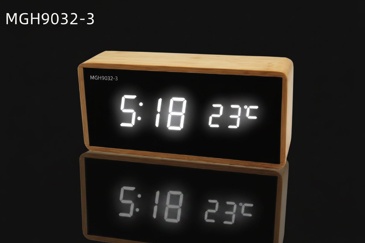 Bamboo Digital Clock | Model 9032-3