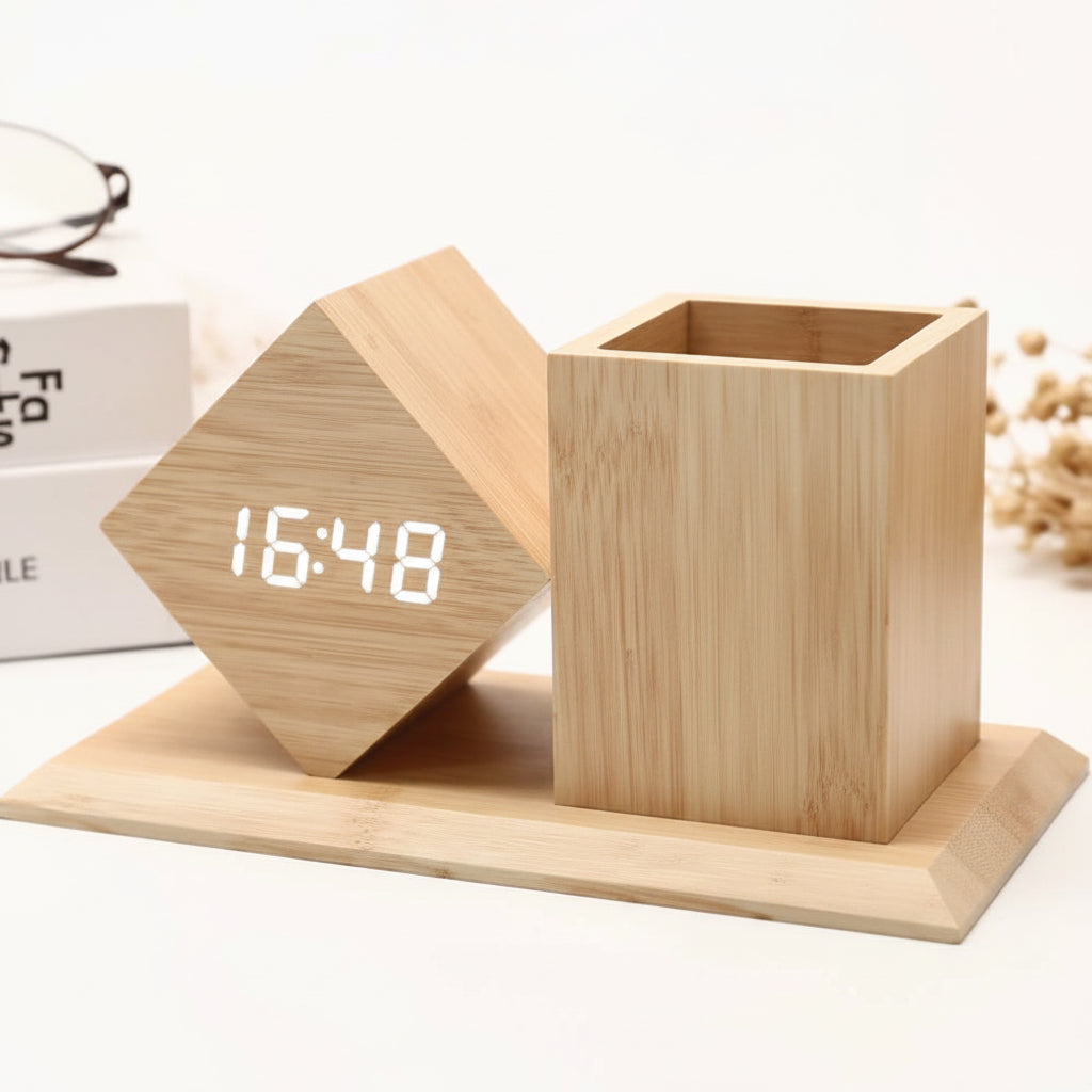 Bamboo Digital Clock | Model 9033-8