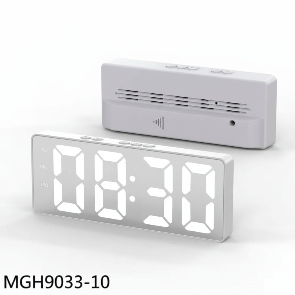 Bamboo Pen Stand with Digital Clock | Model 9033-10