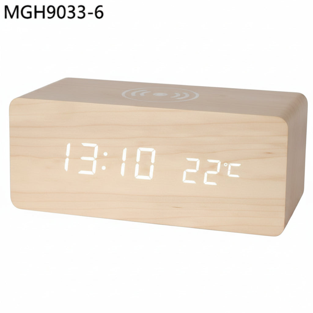 Bamboo Digital Clock | Model 9033-6
