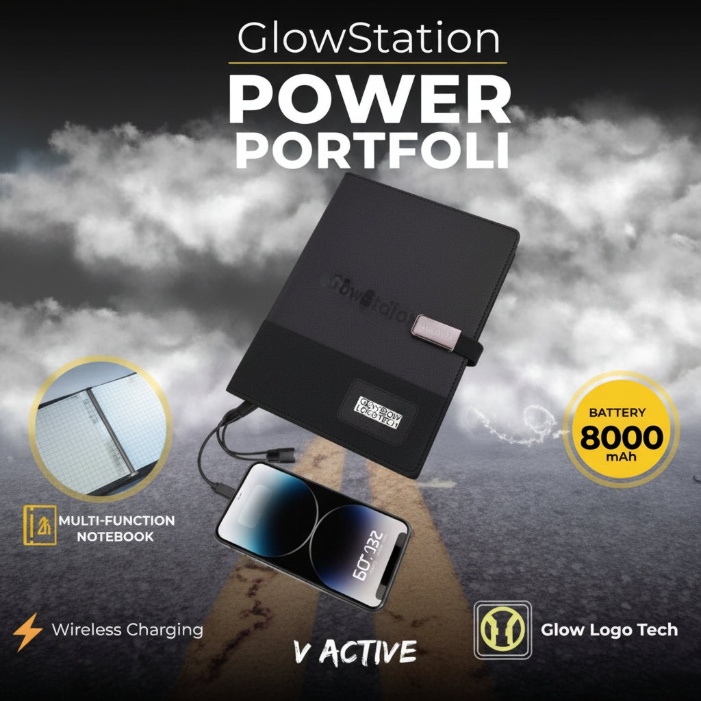Wireless Power Bank with Diary 8000mAh | Model M4 | Executive Wireless Gift Set