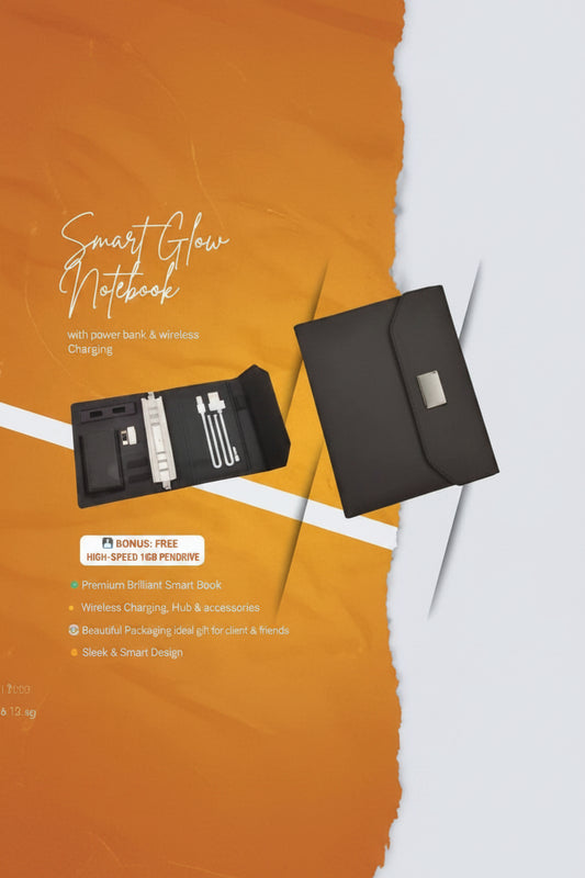 Wireless Power Bank with Diary 8000mAh | Model M3 | Premium Corporate Gift Set