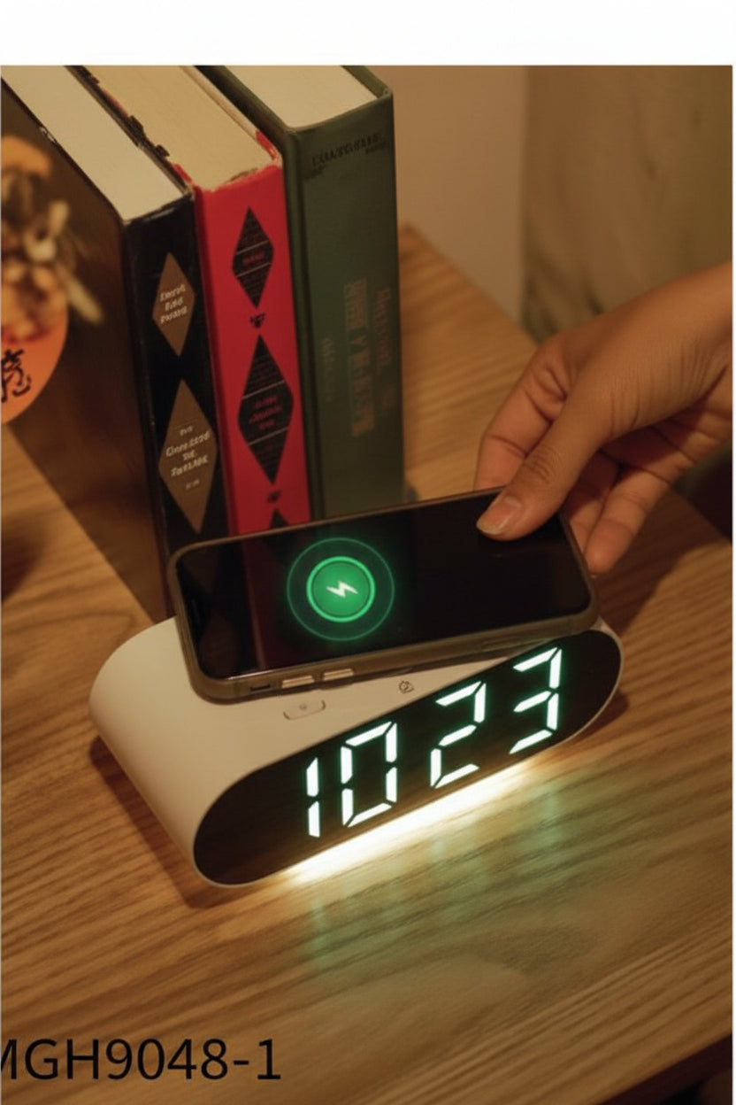 Wireless Digital Clock | Model 9048-1 | Modern Desk & Wall Clock