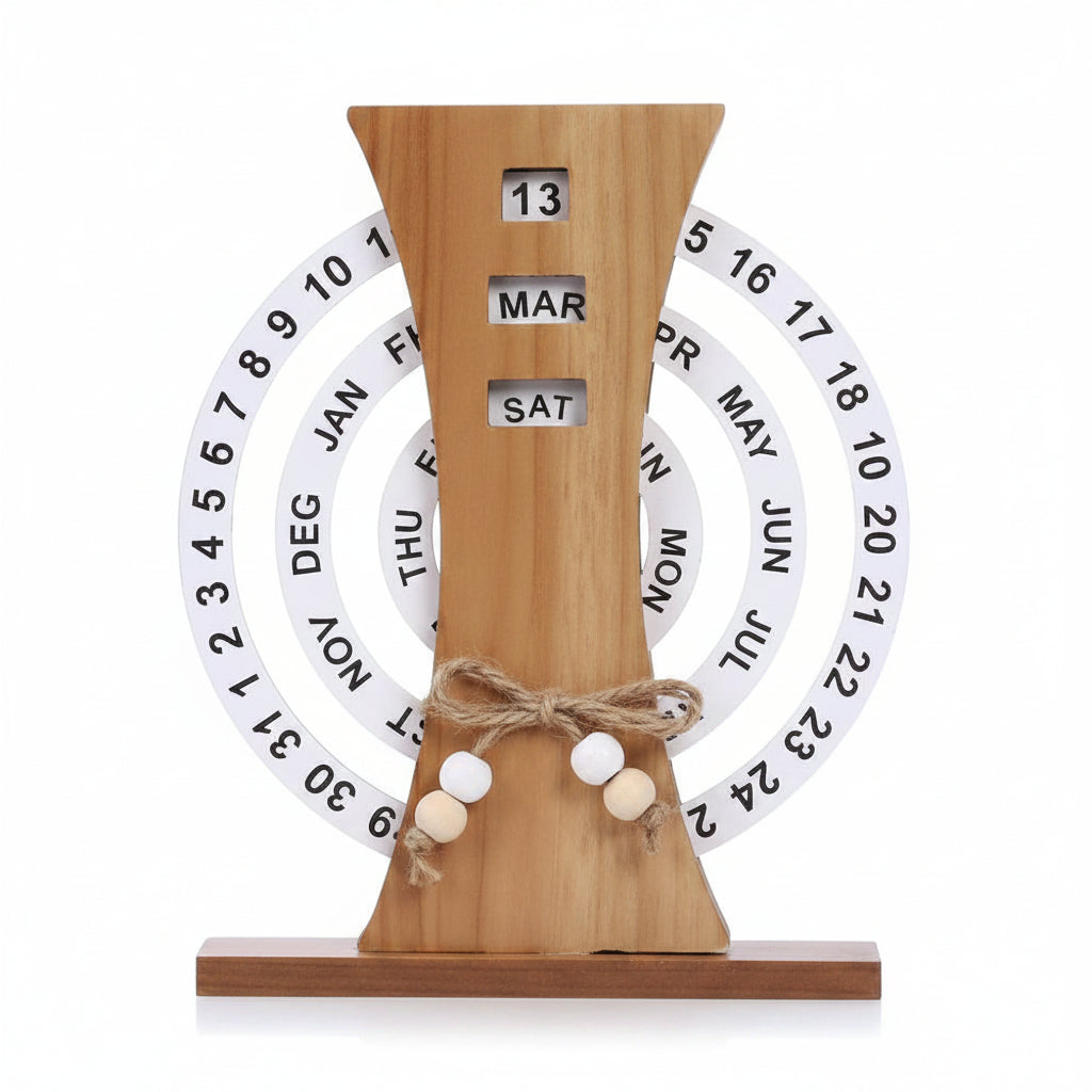 Wooden Lifetime Calendar | Model 9049-1 | Perpetual Desk Calendar
