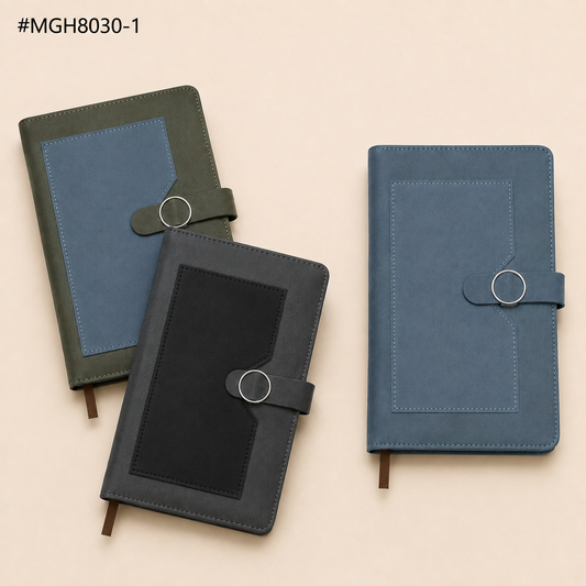 8030-1 A5 PU leather diary with 192 pages