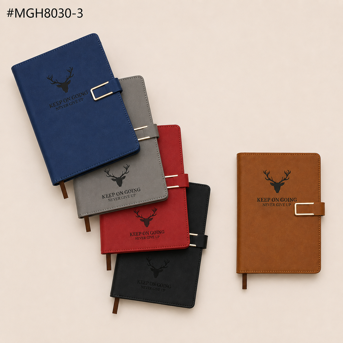 8030-3 | A5 PU Leather Diary - 192 Pages