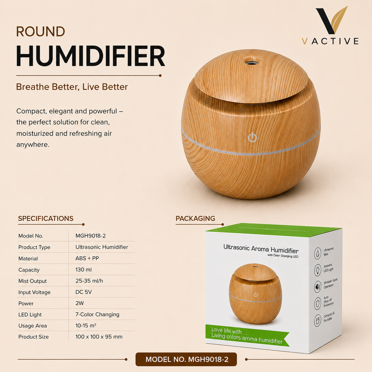 MGH9018-2 | Humidifier Round