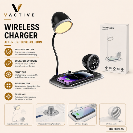 MGH9028-15 | Lamp, Wireless Speaker & Clock
